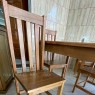 Conjunto de Mesa Lorena 1,20m Tampo de Madeira com 4 Cadeiras Ripadas Rústica