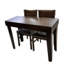 Conjunto de Mesa Aparador Top Extensível 0,45-0,76x1,10m Tampo de Madeira com 2 Cadeiras Top Diversos Tecidos Imbuia