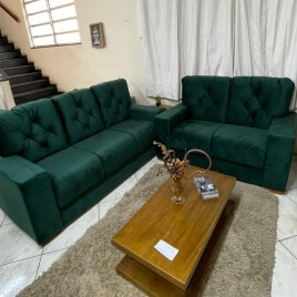 Conjunto Sofá 2 e 3 Lugares Rony 175 Veludo