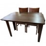 Conjunto de Mesa Aparador Top Extensível 0,45-0,76x1,10m Tampo de Madeira com 2 Cadeiras Top Diversos Tecidos Imbuia