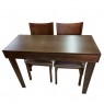 Conjunto de Mesa Aparador Top Extensível 0,45-0,76x1,10m Tampo de Madeira com 2 Cadeiras Top Diversos Tecidos Imbuia