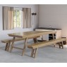 Conjunto de Mesa Churrasco Madeira 2,40m com Bancos