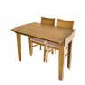 Conjunto de Mesa Aparador Top Extensível 0,45-0,76x1,10m Tampo de Madeira com 2 Cadeiras Top Diversos Tecidos Imbuia